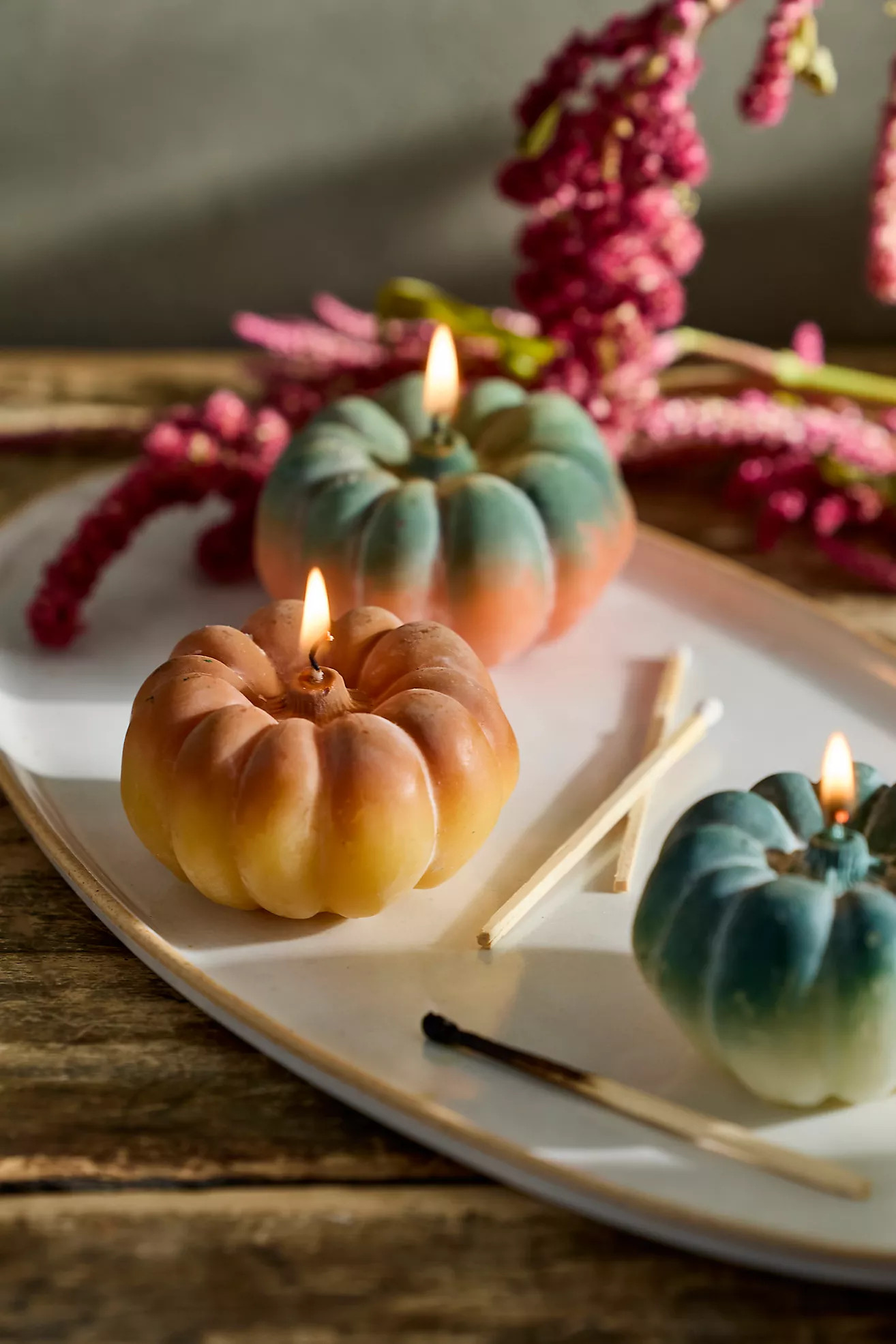 Mini Pumpkin Candles, Set of 3 | Anthropologie (US)