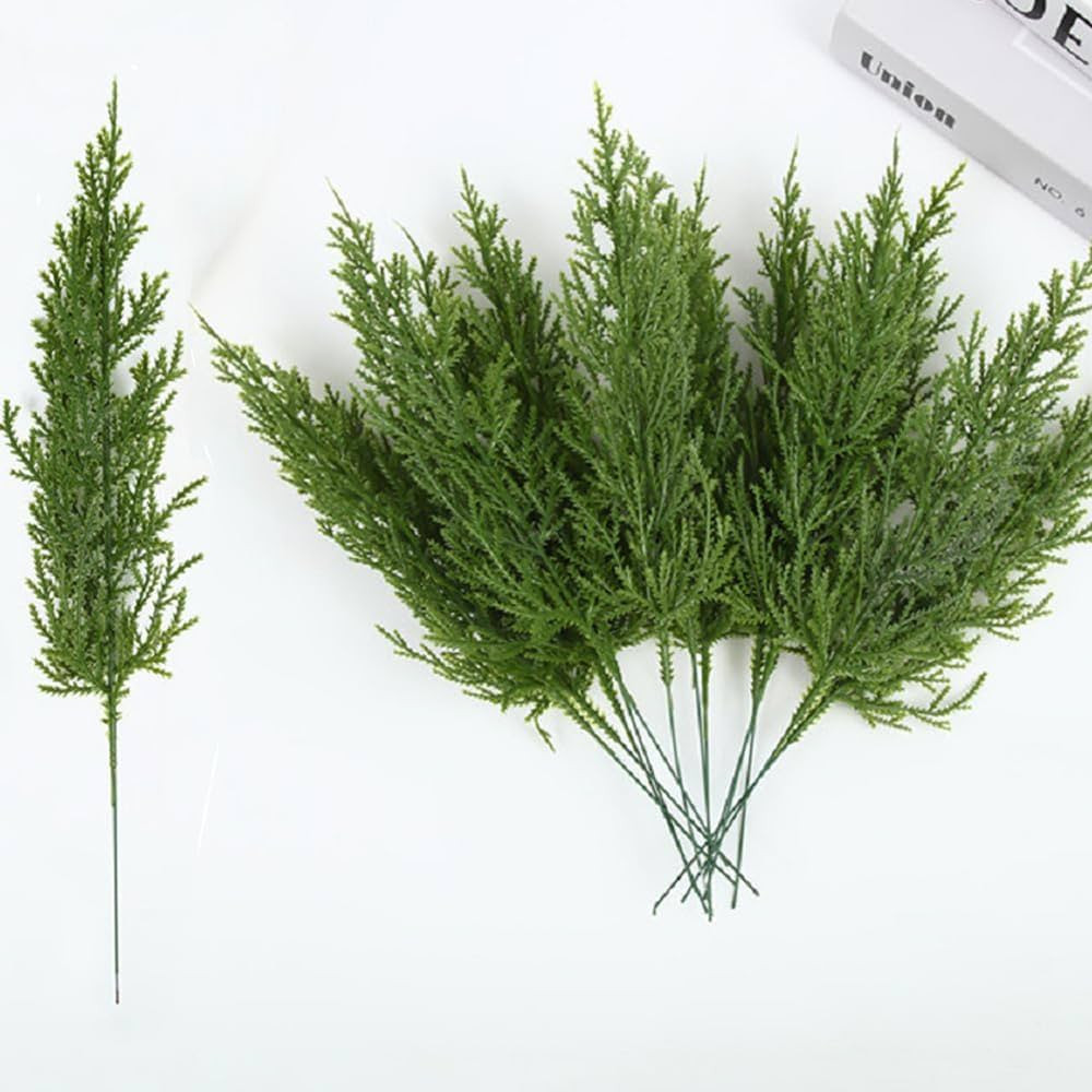 WEISPARK Artificial Pine Leaves Branches, 30pcs Fake Greenery Pine Sprigs Faux Stems Picks for DI... | Amazon (US)