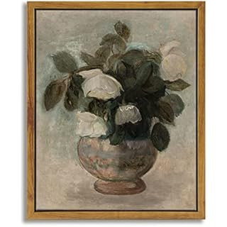 InSimSea Vintage Flower Canvas Wall Art Framed Wall Decorations, Mid Century Modern Wall Decor, B... | Amazon (US)