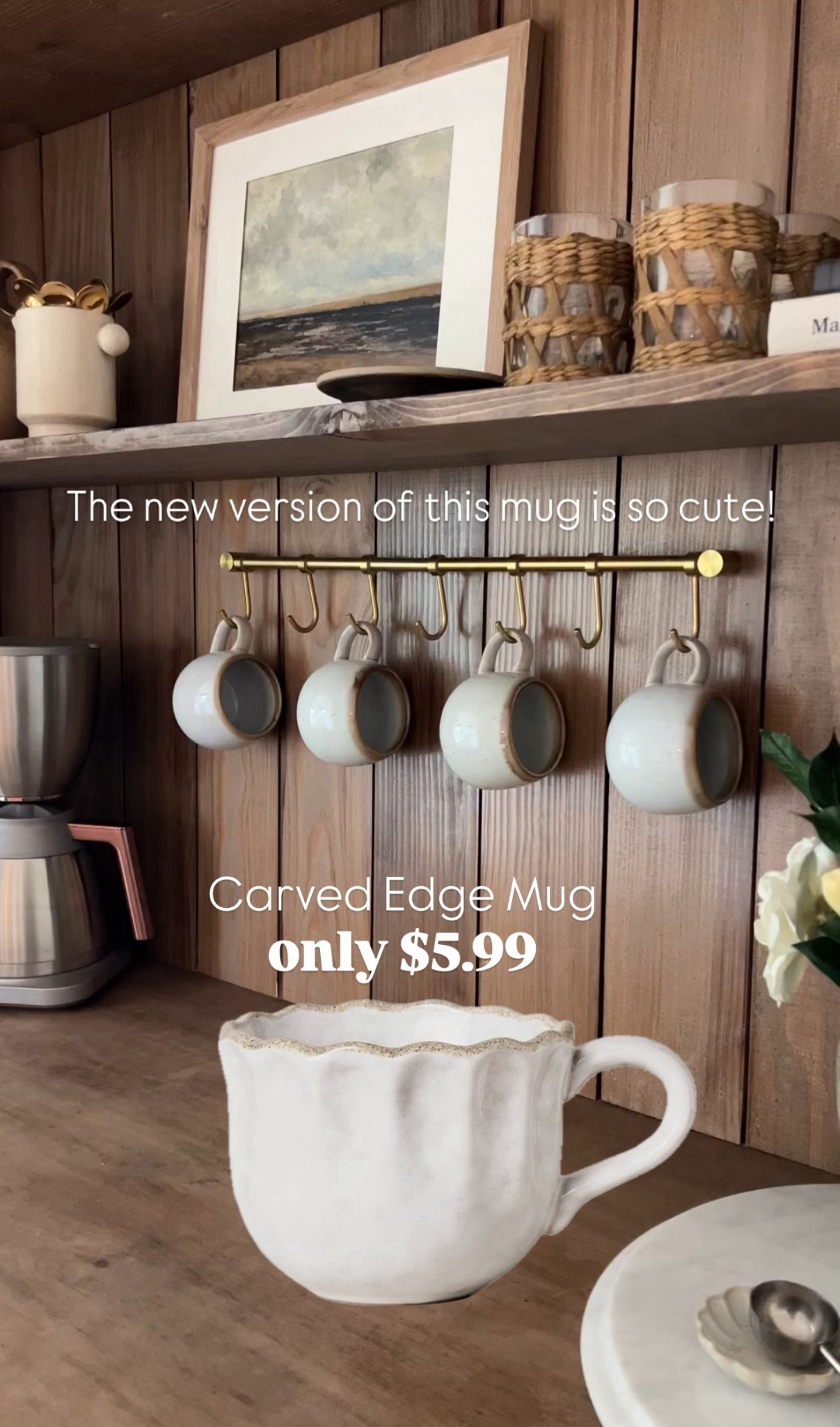 Mug rail | coffee bar | home decor | hearth & hand | shelf styling | pitcher | coffee maker | stoneware mug | target finds | amazon finds 

#LTKHome #LTKFindsUnder100 #LTKFindsUnder50