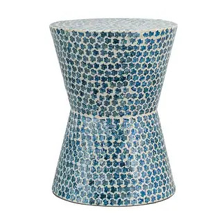 A&B Home 20-inch Blue Round Tapered Accent Stool - Bed Bath & Beyond - 32924802 | Bed Bath & Beyond
