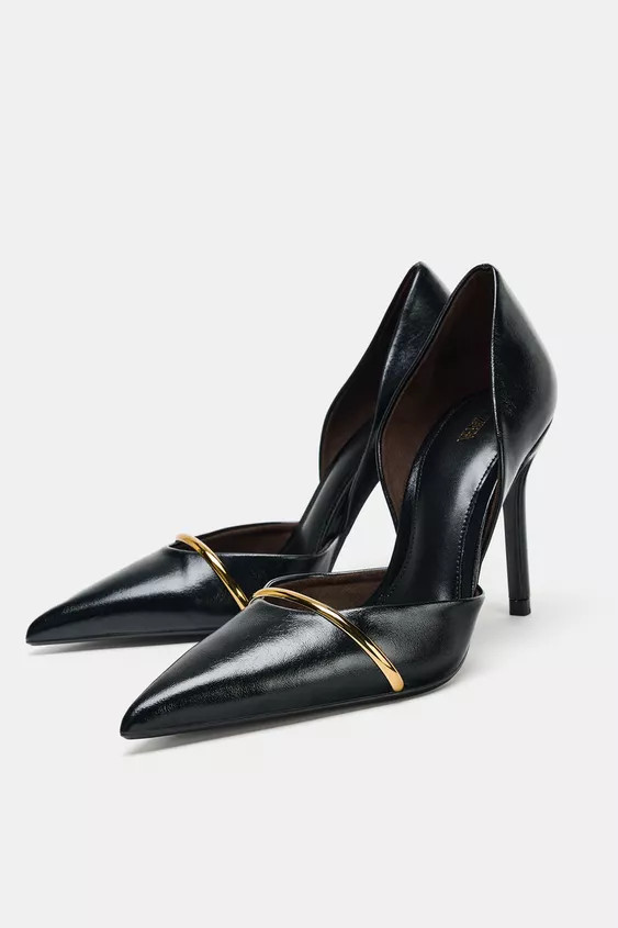 HIGH HEEL SHOE WITH METALLIC STRAP | Zara US