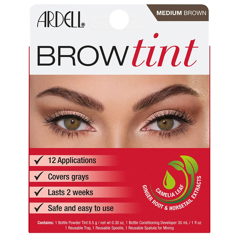 Ardell Brow Tint Medium Brown, Longer-lasting, Semi-permanent Brow Dye, with Natural Extracts, Co... | Amazon (US)
