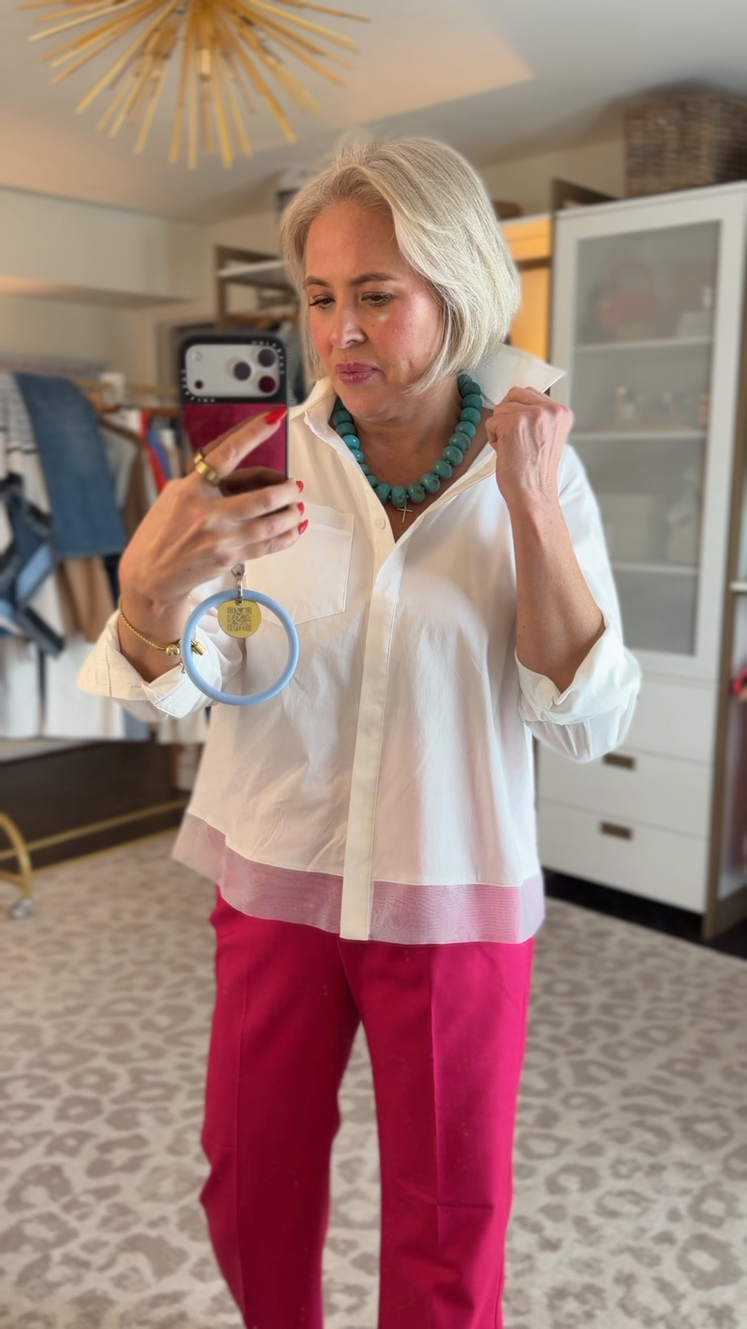 Jacket is a medium, and fits true to size
Blouse is from Chico's and is a size 0 in Chico sizing.
Pants run small and high waisted. I'm in a size 4, and I need to size up.

women’s fashion, summer fashion, spring fashion, outfit inspo, everyday style, trendy outfits, vacation outfits 

#LTKSeasonal #LTKootd #LTKOver40