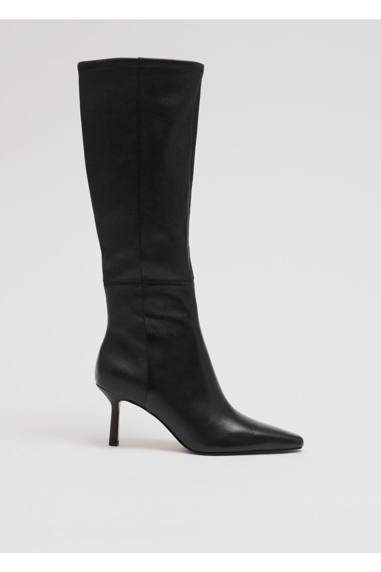 Knee High Leather Sock Boots | H&M (UK, MY, IN, SG, PH, TW, HK)