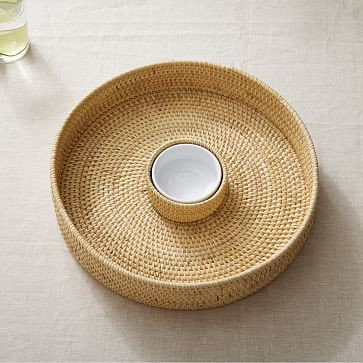 Merida Rattan Chip & Dip Platter | West Elm (US)