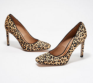 Sam Edelman Haircalf Square-Toe Pumps - Beth | QVC