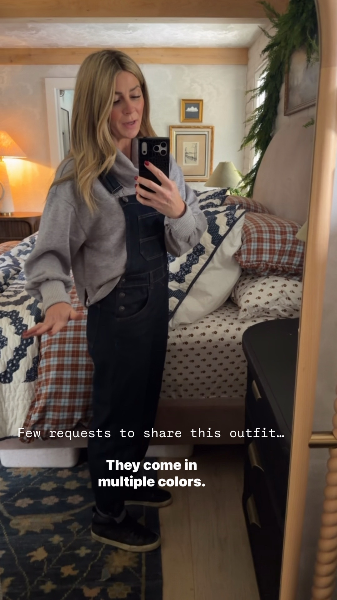 •Overalls- true to size in small 
•Top in medium