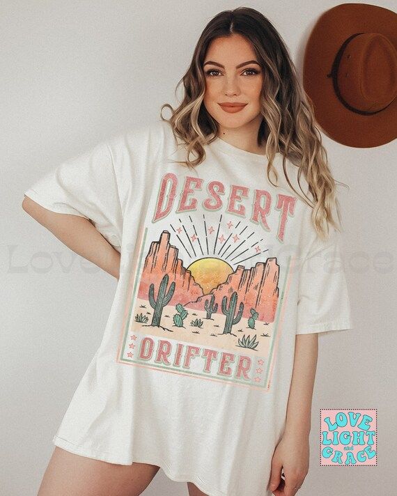 Desert Tshirt Boho Graphic Tee Hippy Shirt Vintage Style - Etsy | Etsy (US)