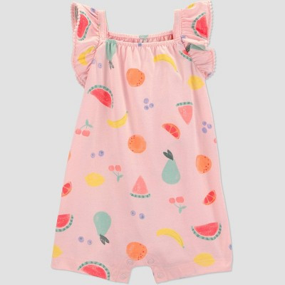 Carter's Just One You® Baby Girls' Fruit Ruffle Romper - Pink 3M | Target