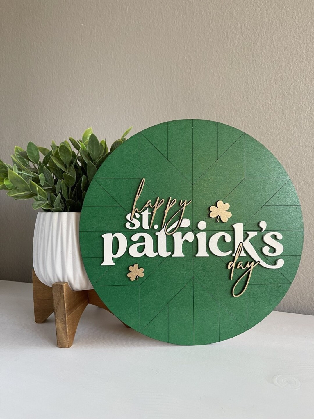 Happy St. Patrick's Day Sign | Boho St. Patrick's Day Sign | Modern St. Patrick's Decor | St. Pat... | Etsy (US)