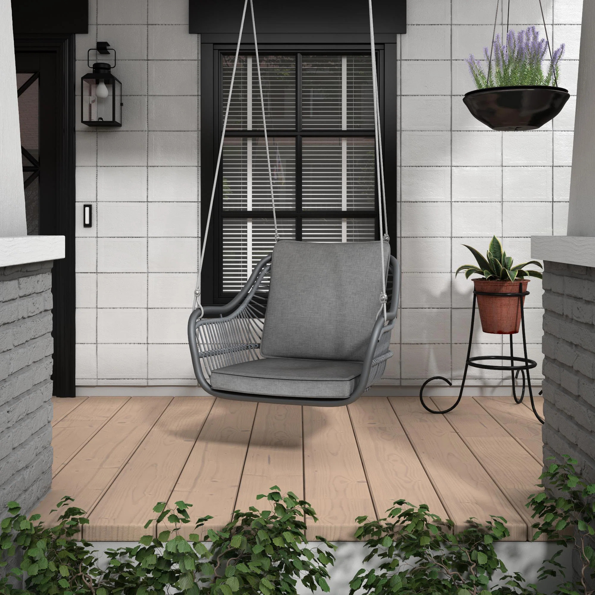 COSCO Modern Porch Swing with Seat and Back Cushions & Reviews | Wayfair | Wayfair North America