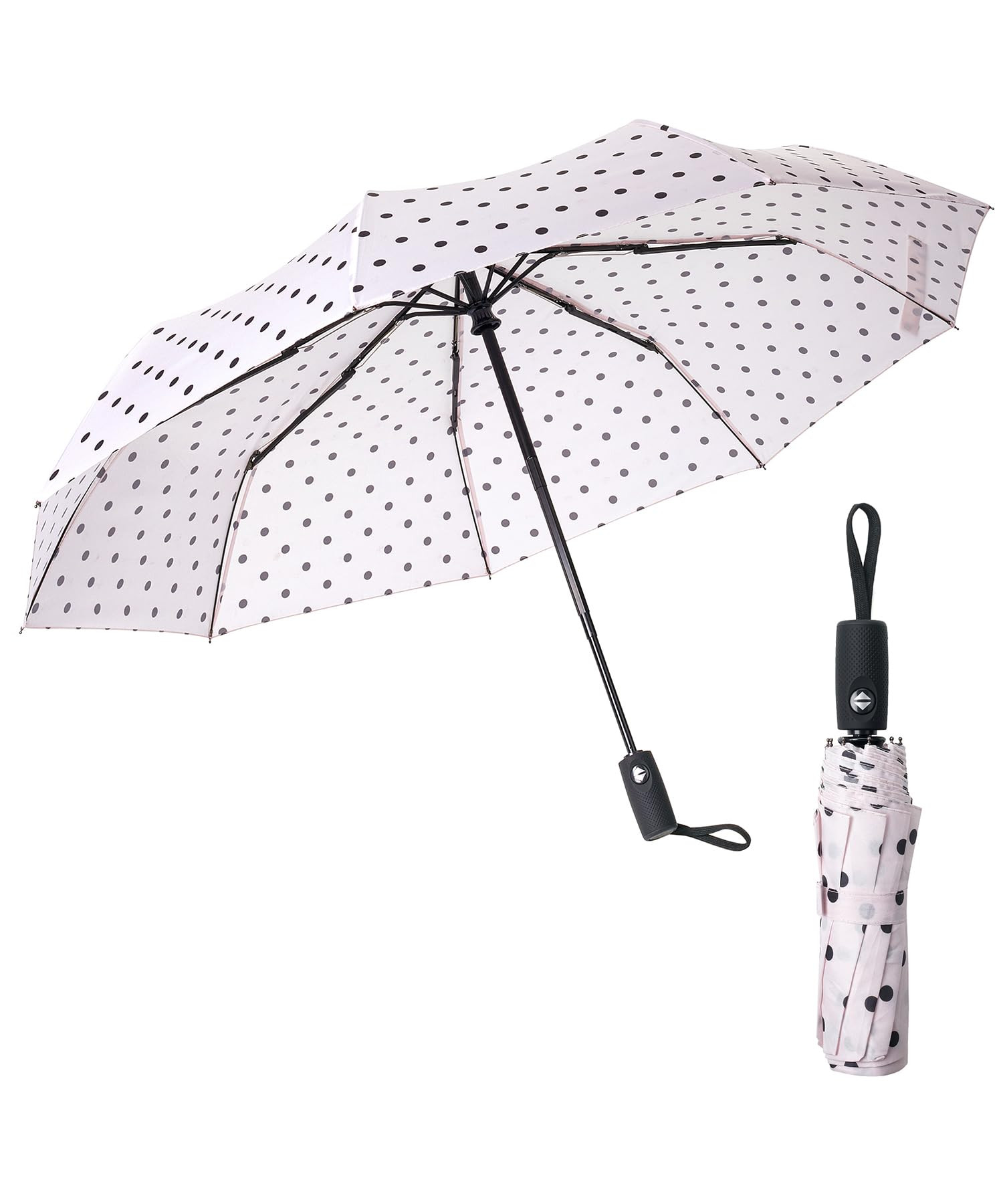Mr. Pen- Windproof Travel Umbrella, Polka Dots, Automatic Umbrellas for Rain | Amazon (US)