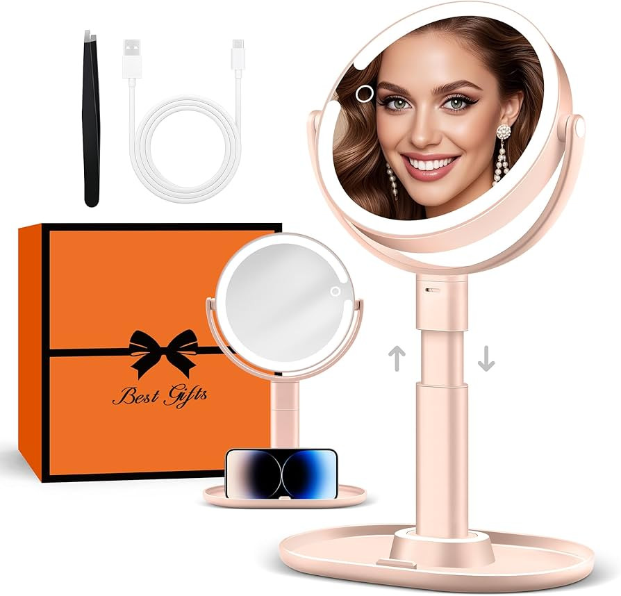 B Beauty Planet Makeup Mirror with Lights, Lighted Magnifying Mirror 30X with 3 Lighting and Adju... | Amazon (US)
