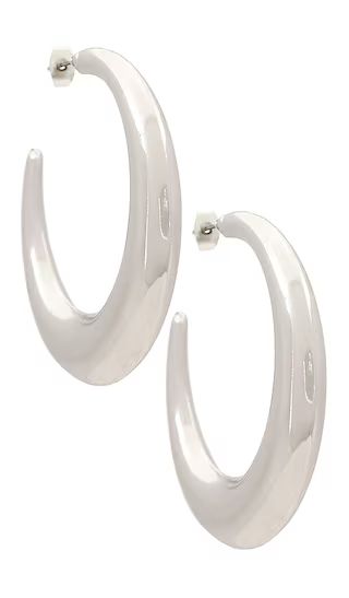Classic Hoop Earring in Rhodium | Revolve Clothing (Global)