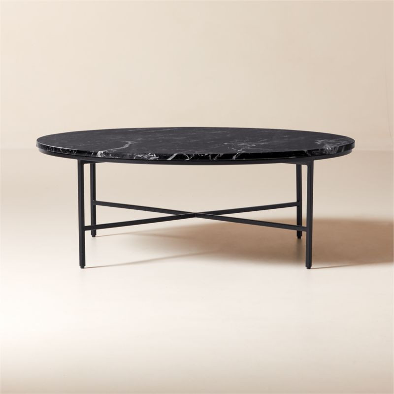 Irwin 42" Black Marble Coffee Table by Paul McCobb | CB2 | CB2