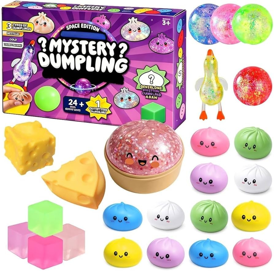 2026 Dumpling Squishy Advent Calendar, 24 PCS Dumpling Mystery Surprise Fidget Toys, Stress & Anx... | Amazon (US)
