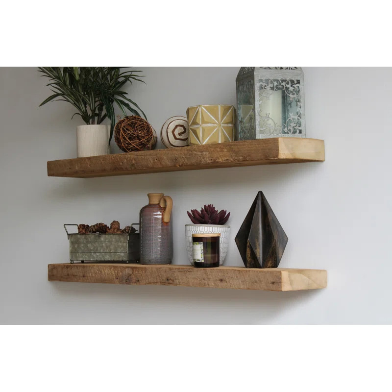 Joao 2 Piece Solid Wood Floating Shelf | Wayfair North America