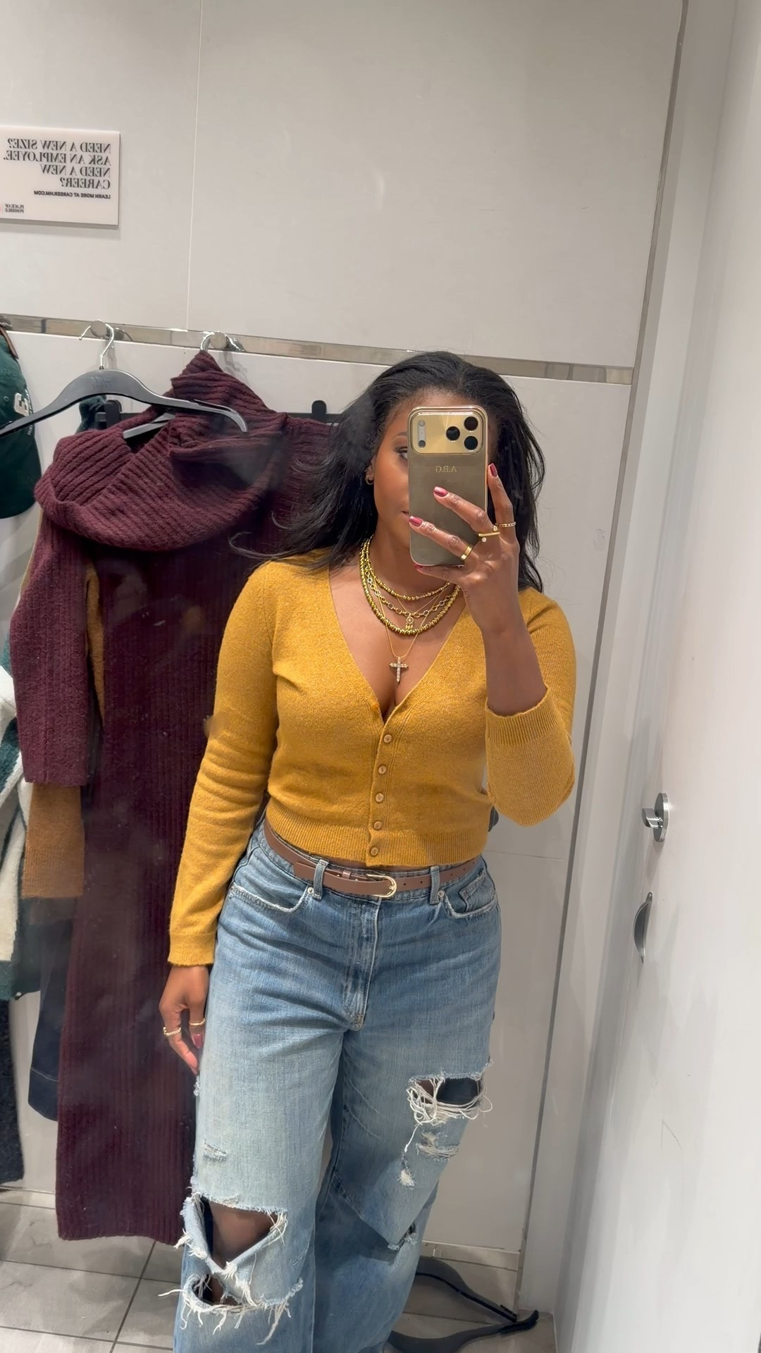 So simple but such a cute top! Linking that and the jeans. 
Top: Small
Jeans: 8
