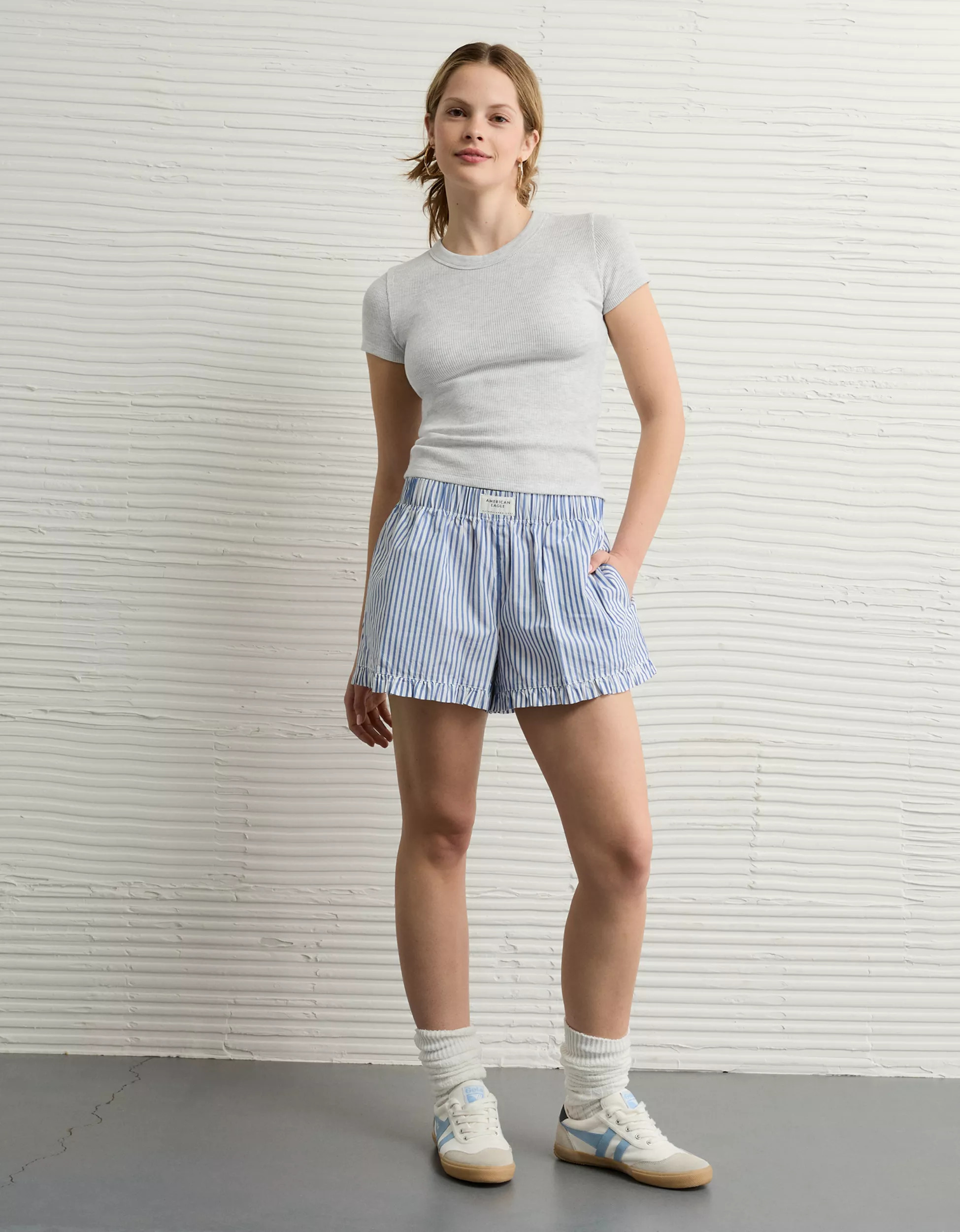 AE Ruffle Boxer Sleep Short | American Eagle Outfitters (US & CA)