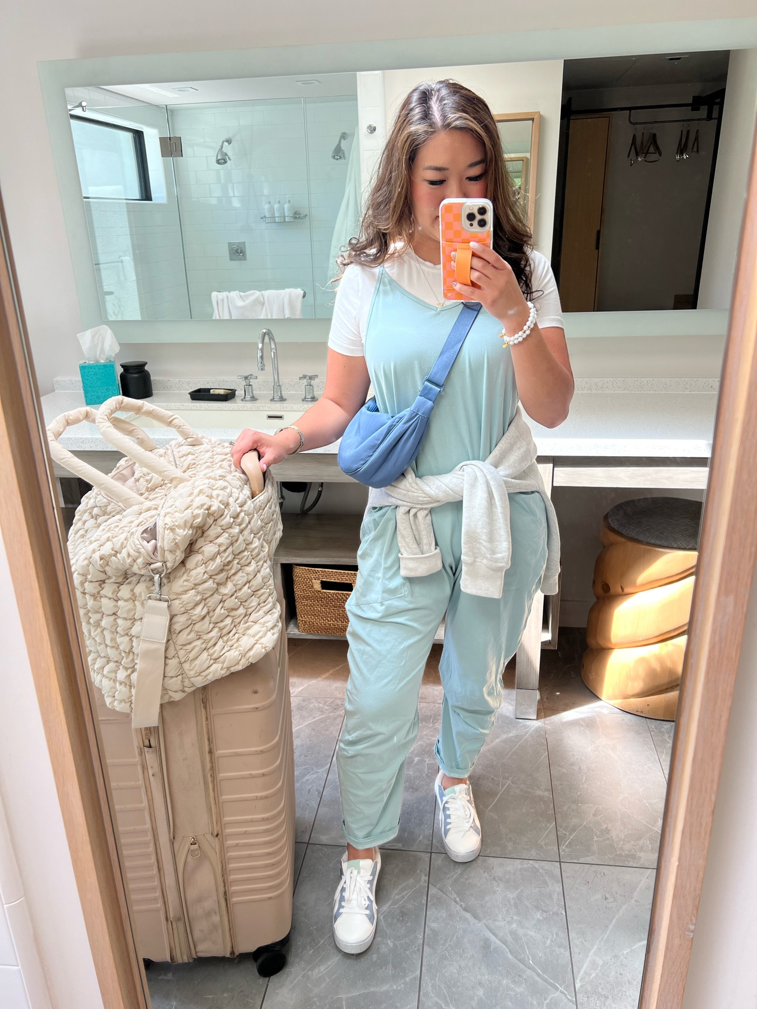 Tee: Medium
Jumpsuit: Small