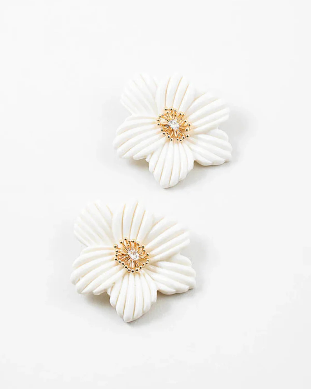 Cream CZ Flower Earring | ish Boutique