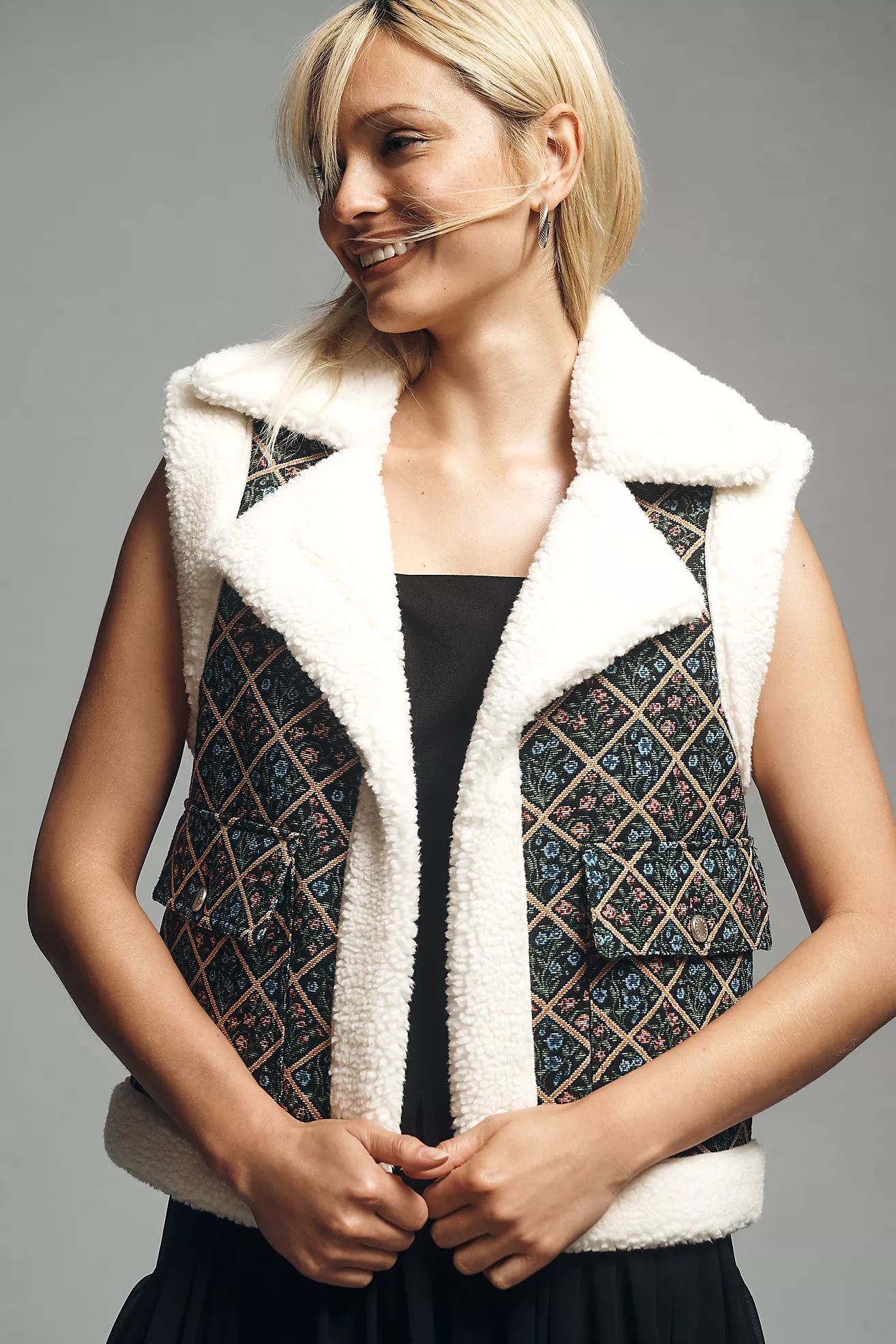 Avec Les Filles Jacquard Sherpa Vest | Anthropologie (US)