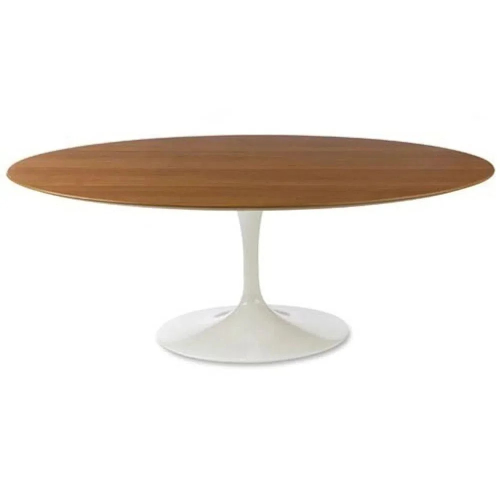 Mesa De Jantar Saarinen Oval 120x80 Cm Freijó Cor Branco - Camicado | Camicado (BR)