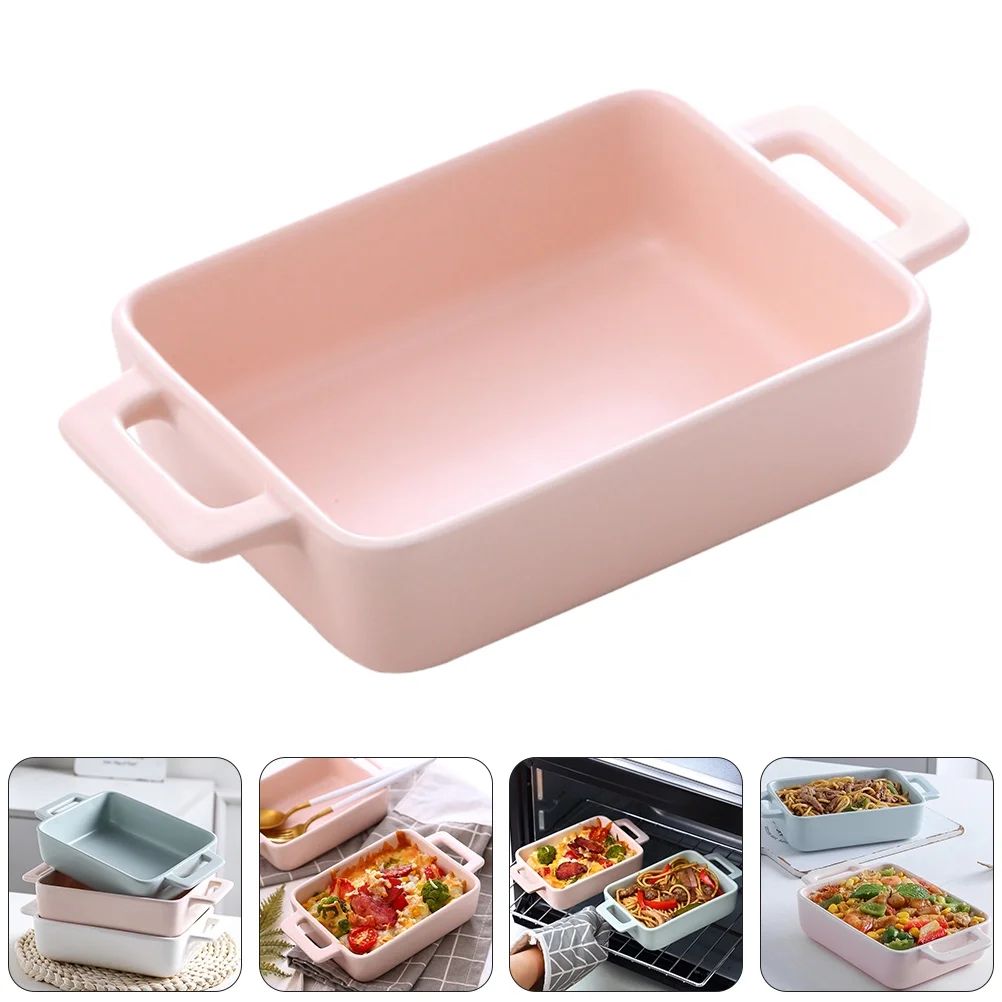 Baking Ceramic Pan Dish Pans Plate Grill Oven Porcelain Lasagna Casserole Tray Cake Bowl Rectangu... | Walmart (US)