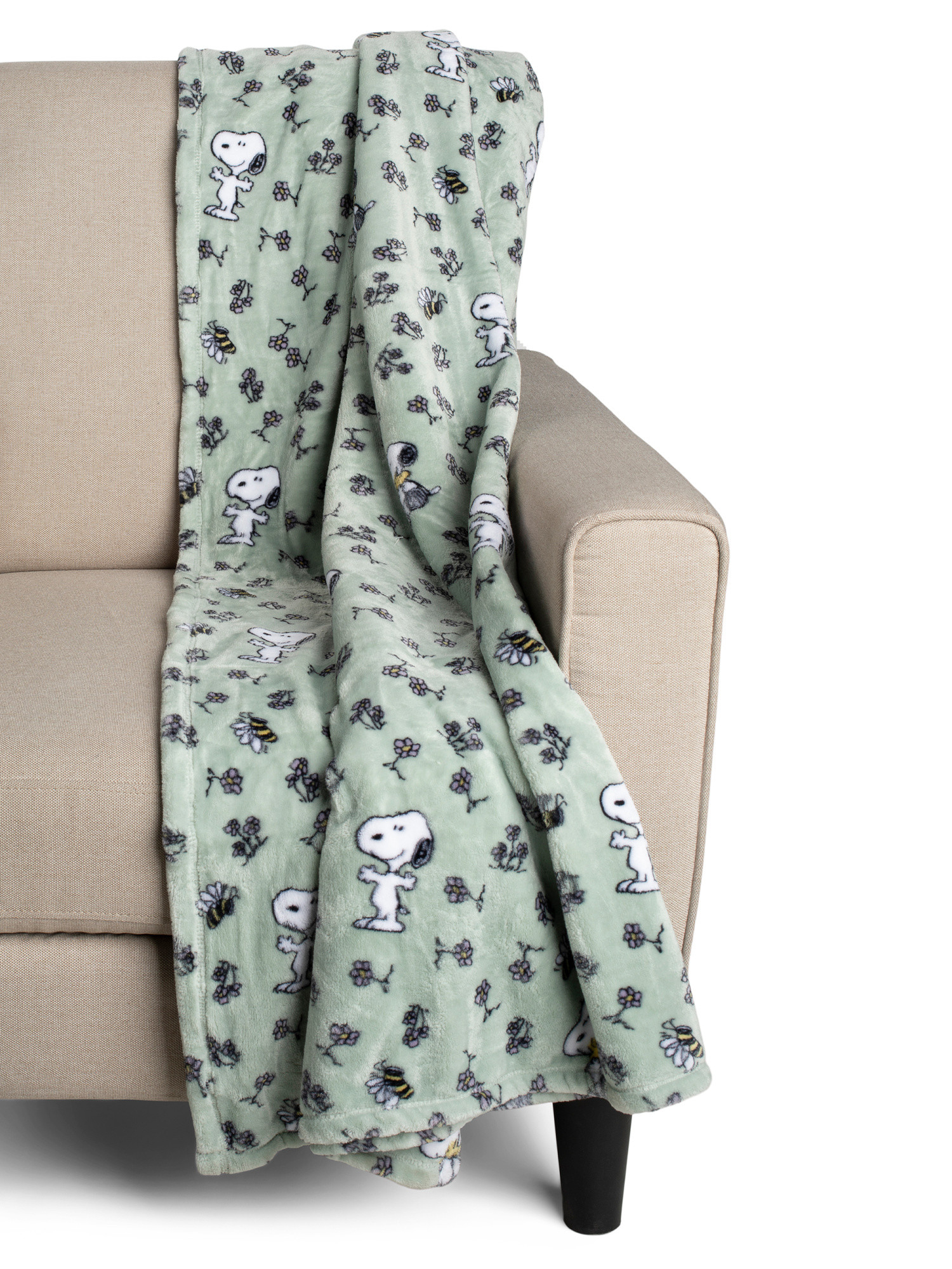 Snoopy Bees Floral Throw | TJ Maxx