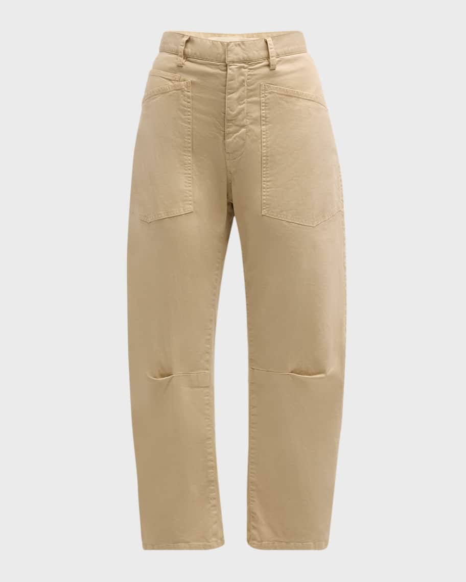 Nili Lotan Shon Mid-Rise Cropped Pants | Neiman Marcus