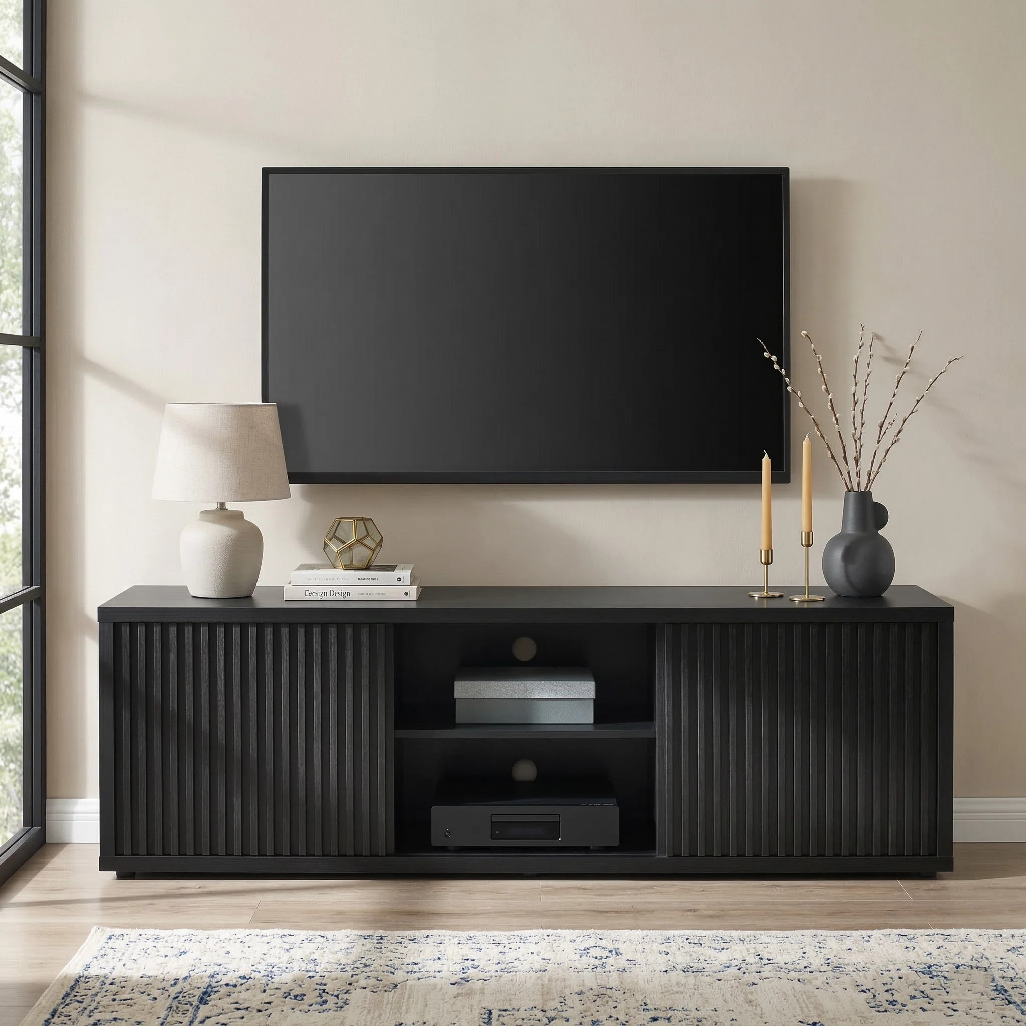 Irwin 67.7" W Mid Century Modern TV Stand with Storage and Shelves to fit up to 75" TVs | Wayfair North America