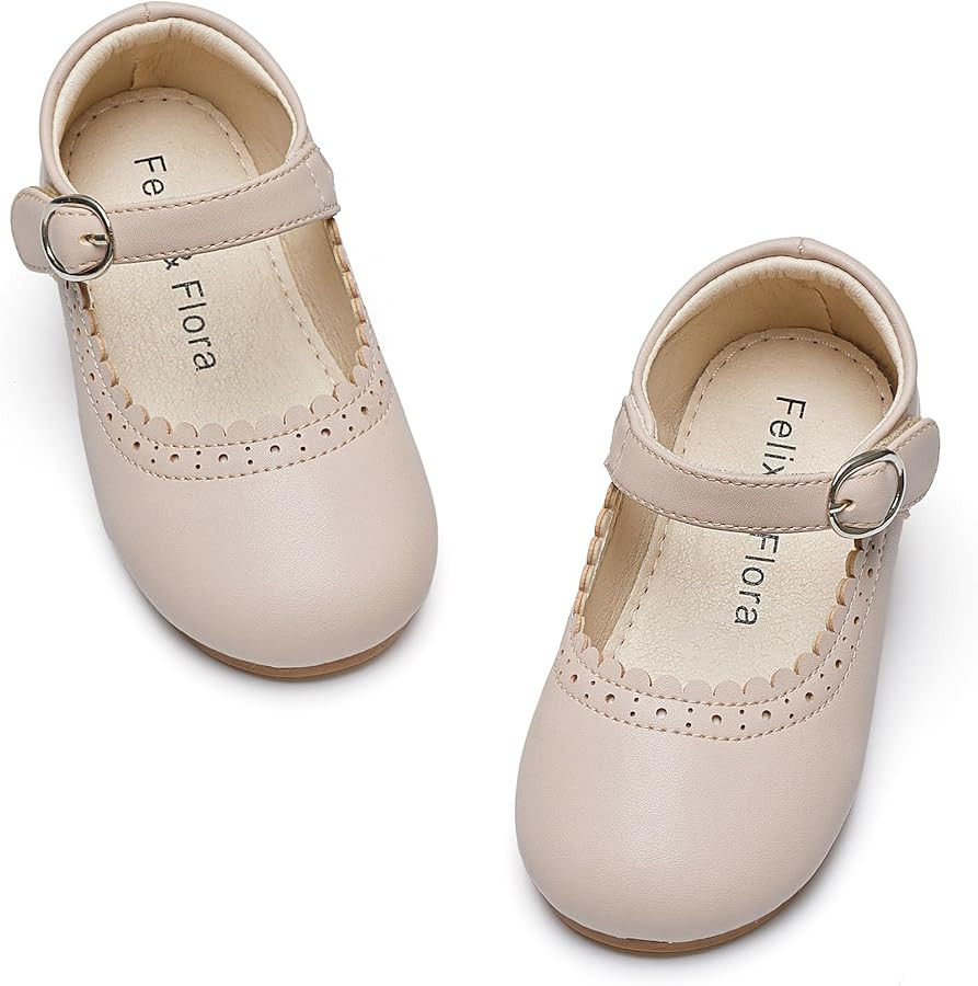 Felix & Flora Toddler Girl Dress Shoes - Flower Girl Ballet Flats School Wedding Party | Amazon (US)