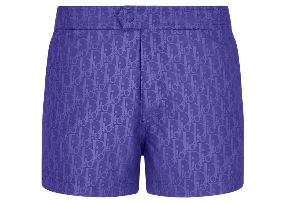 Men's Dior Oblique Short Swim Shorts in Bleu | StockX