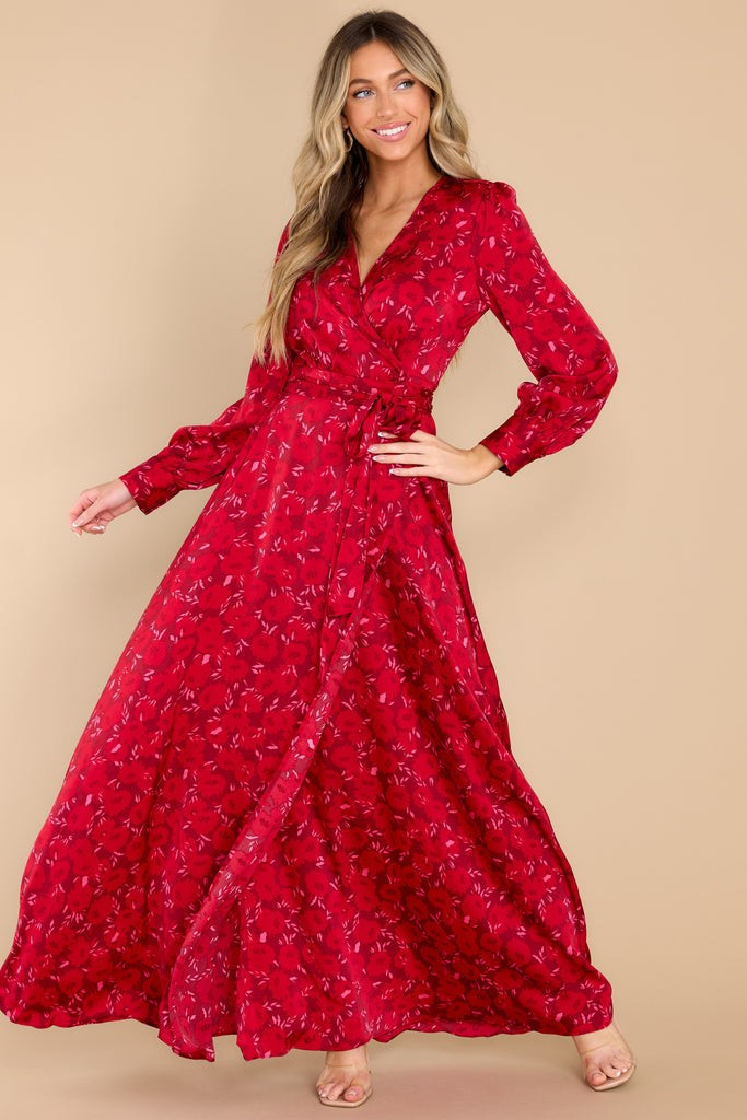 You're The Expert Red Floral Print Maxi Dress | Red Dress 