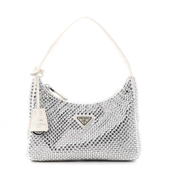 PRADA

Satin Crystal Mini Re-Edition Bag White | Fashionphile