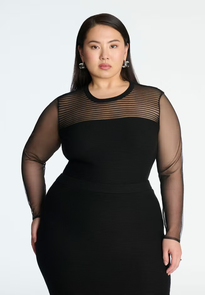 Horizontal Ribbed Sweater | Eloquii