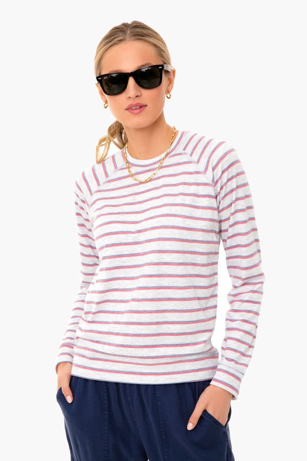 Oatmeal Stripe Reversible Raglan | Tuckernuck (US)