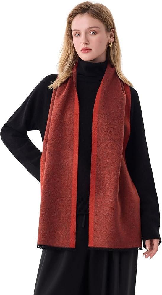 Luxurious Silk Scarf for Women, Warm Soft Scarves Winter Gift for Her, 100% Brushed Mulberry Silk... | Amazon (US)