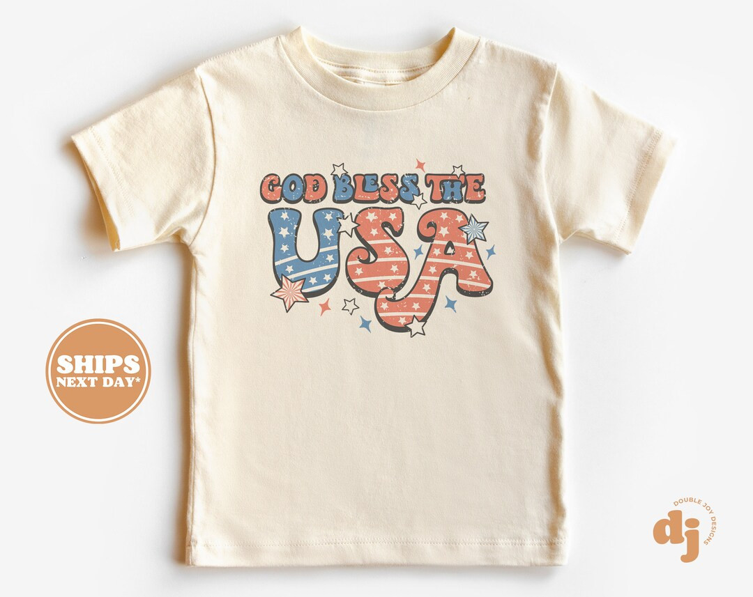 4th of July Shirt, Memorial Day, Flag Shirt, Cute Vintage Onesie®, Toddler Shirt, God Bless the ... | Etsy (US)