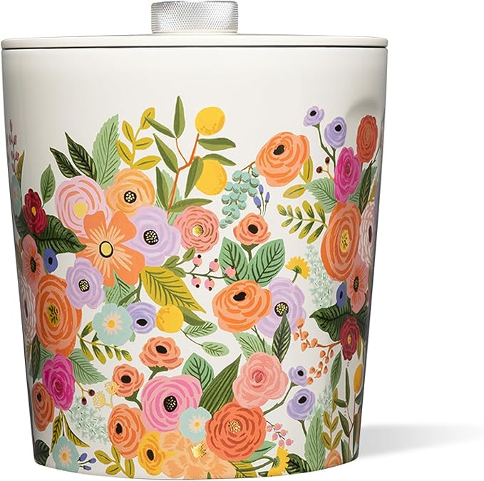 Corkcicle Insulated Ice Bucket with Lid - Stainless Steel - 100 oz - Garden Party Cream | Amazon (US)