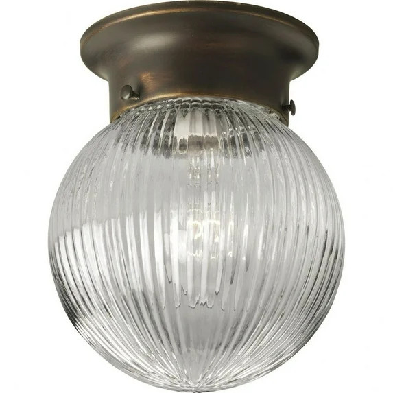 Progress Lighting P3599-20 Glass Globes Close-to-Ceiling, 6-Inch Diameter x 7-1/4-Inch Height, Br... | Walmart (US)