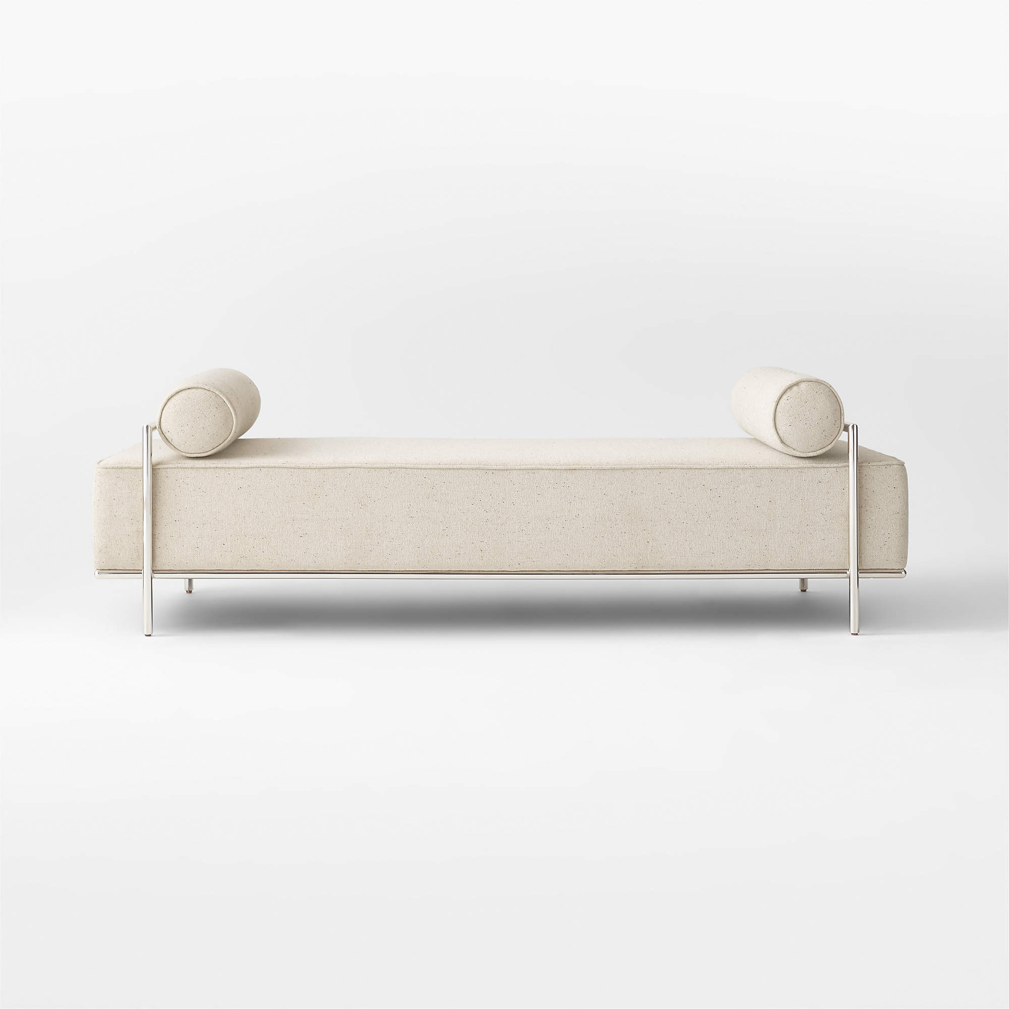 Rotolo Modern Beige Velvet Daybed | CB2 | CB2
