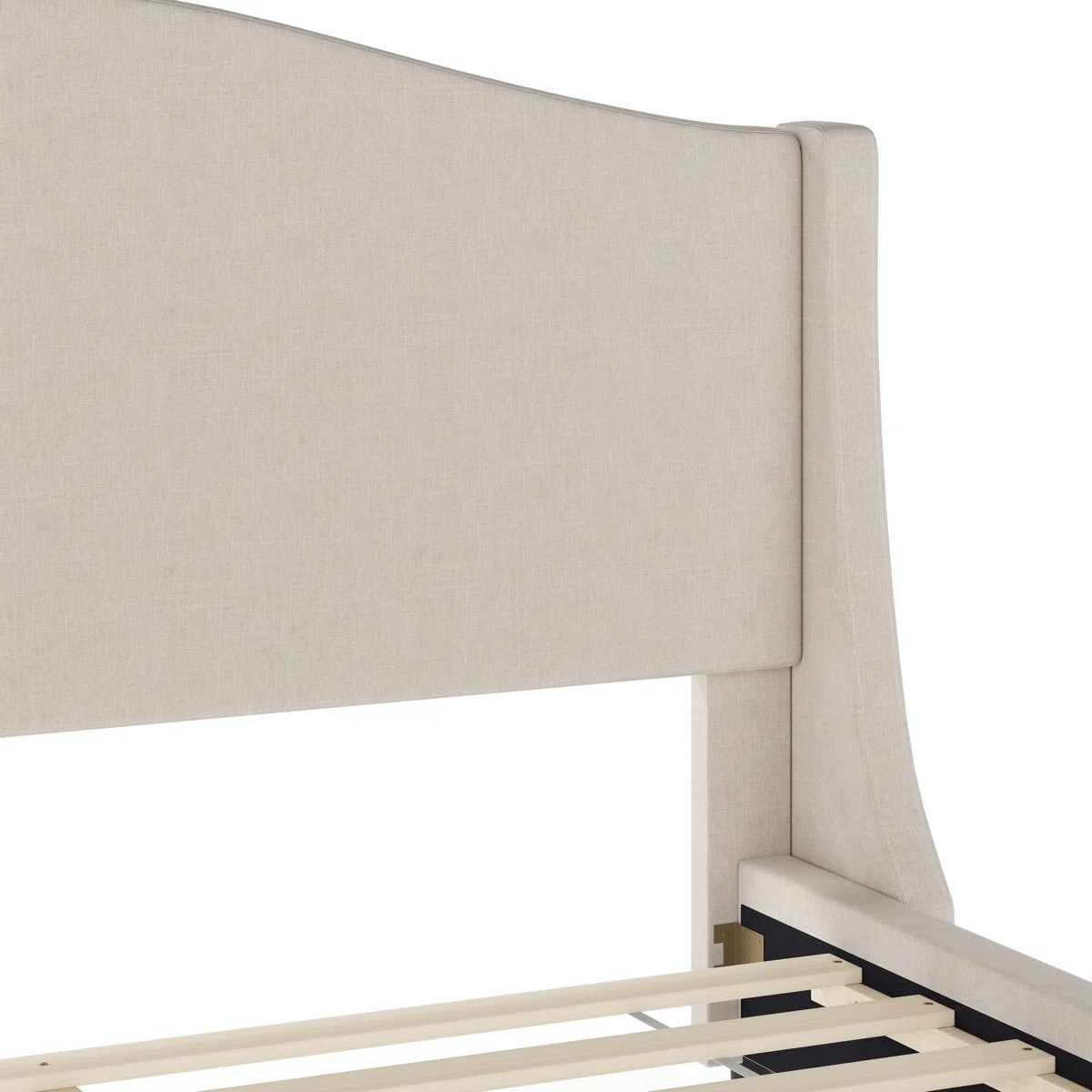 Martha Stewart Amelia Upholstered Platform Bed With Curved Headboard | Wayfair North America