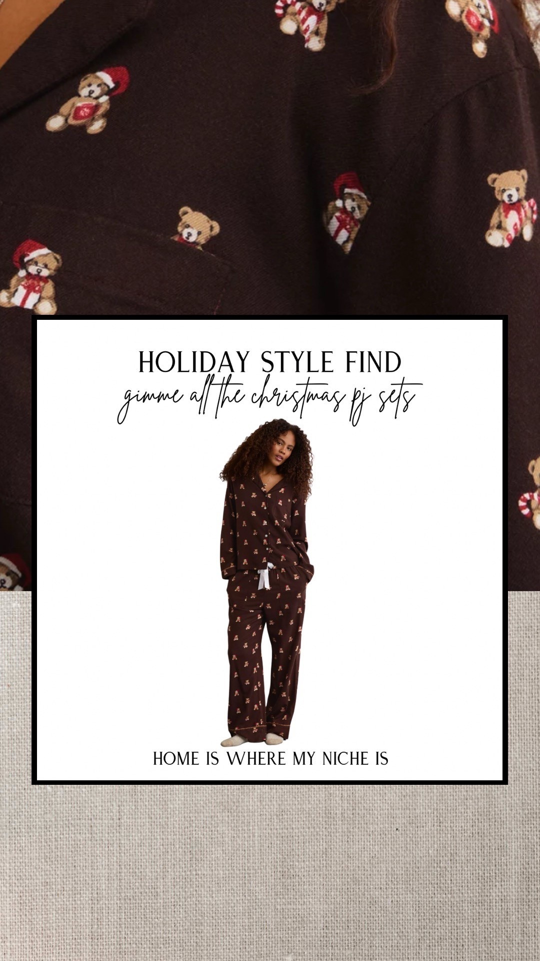 S T Y L E / uggggh! Gimme ALL the Christmas pj sets!! These chocolate teddy bear jammies are SO cutee

#LTKcanada #LTKholiday #LTKstyletip