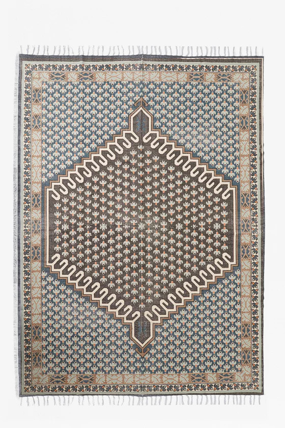 Extra Large Poppy Rug Blue | French Connection (UK)