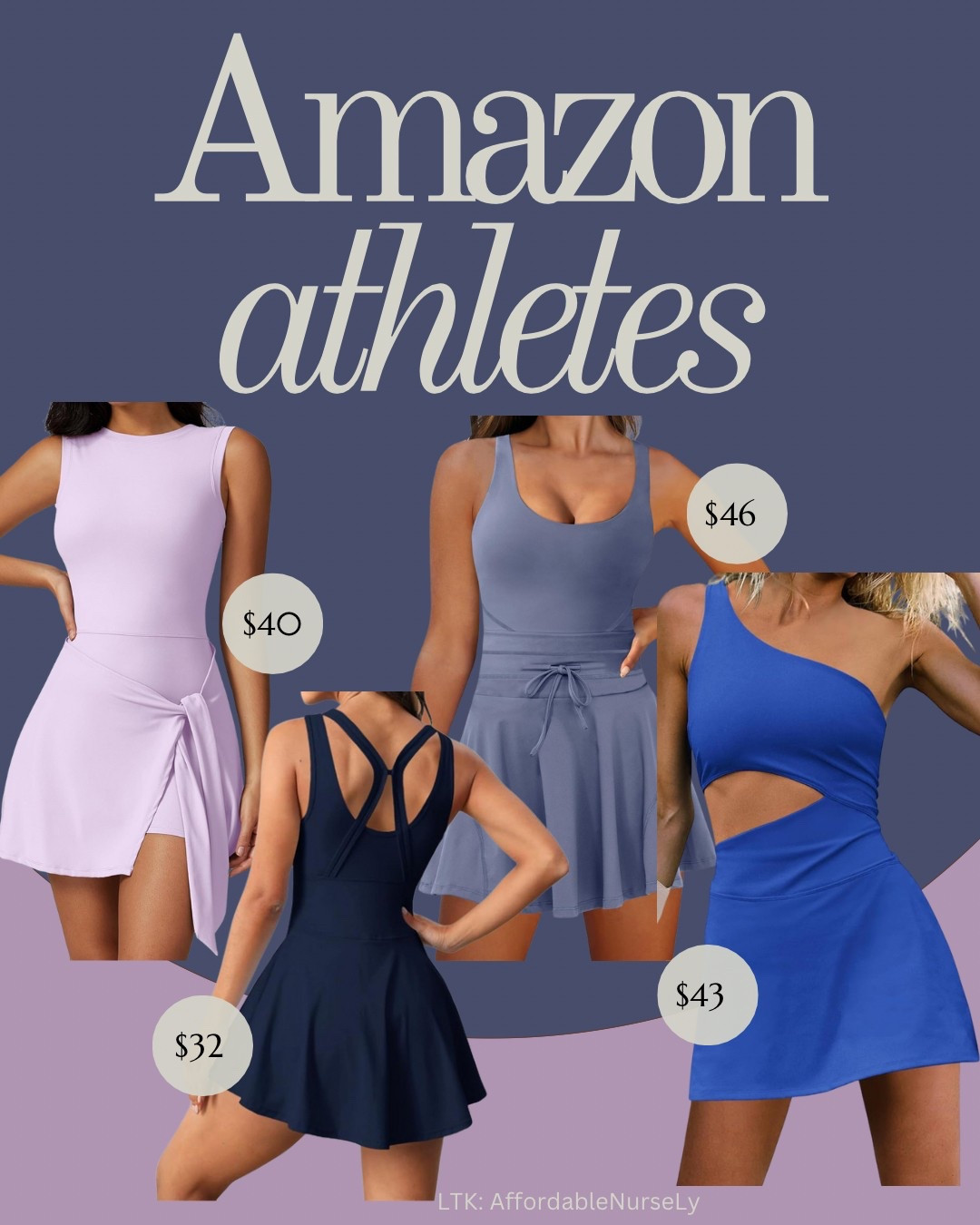 Amazon has updated styles of athletic dresses! For pickleball,tennis,golf; these all have pockets underneath. Good ratings and very comfortable to travel in. #gym #workout #dress 

#LTKFindsUnder50 #LTKTravel #LTKActive