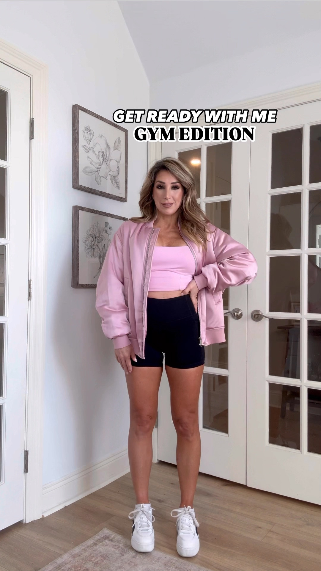 Time to make the muscles. 💪🏻💕

Gym outfit, workout outfit, pink workout top, black gym shorts, fitness

#LTKFitness #LTKWatchNow #LTKActive