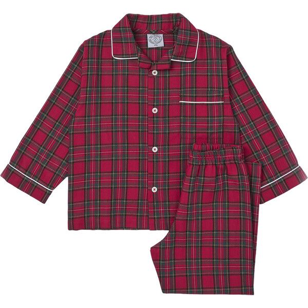 Cozy Christmas Pajama, Red Tartan | Maisonette