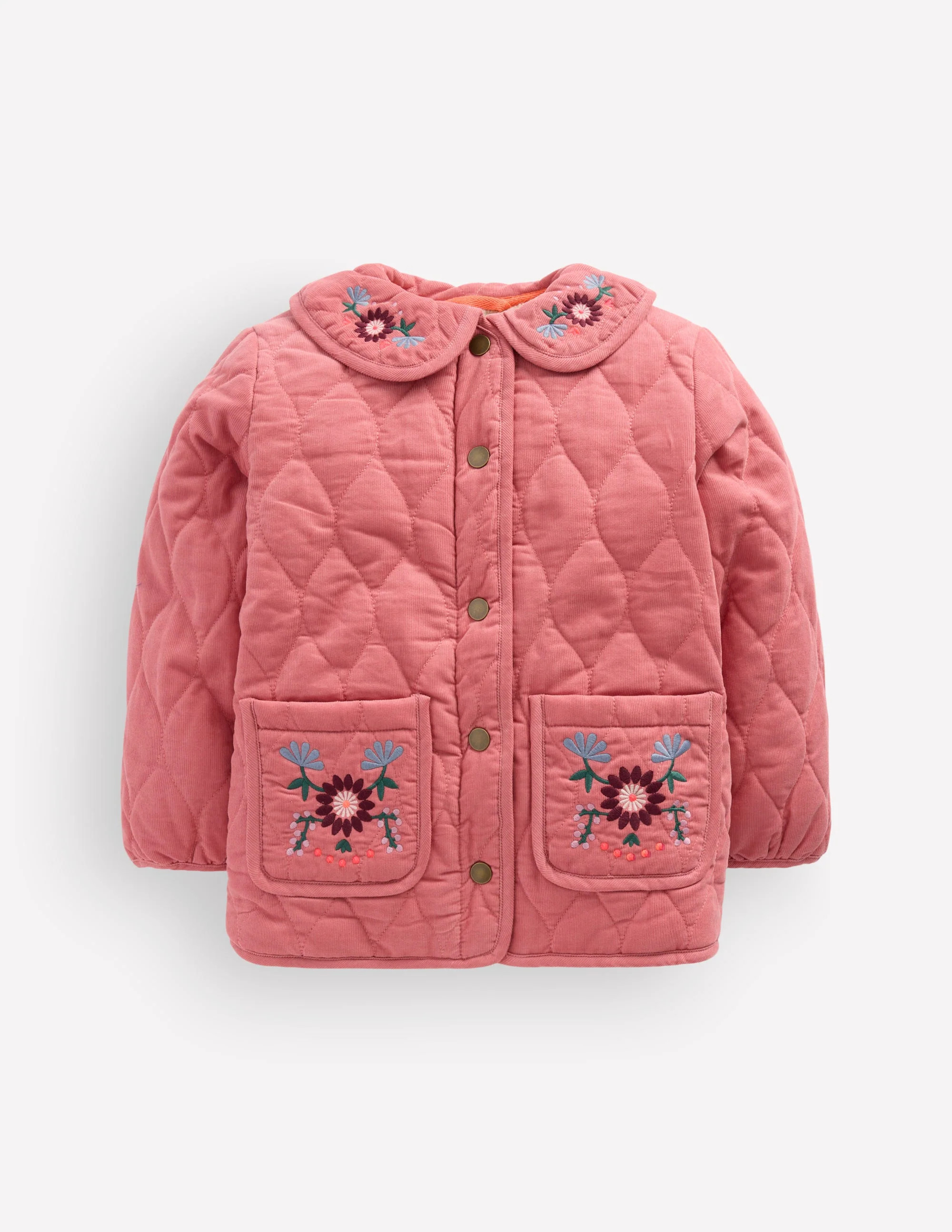 Quilted Cord Jacket-Heather Rose Floral Embroidery | Boden (US)
